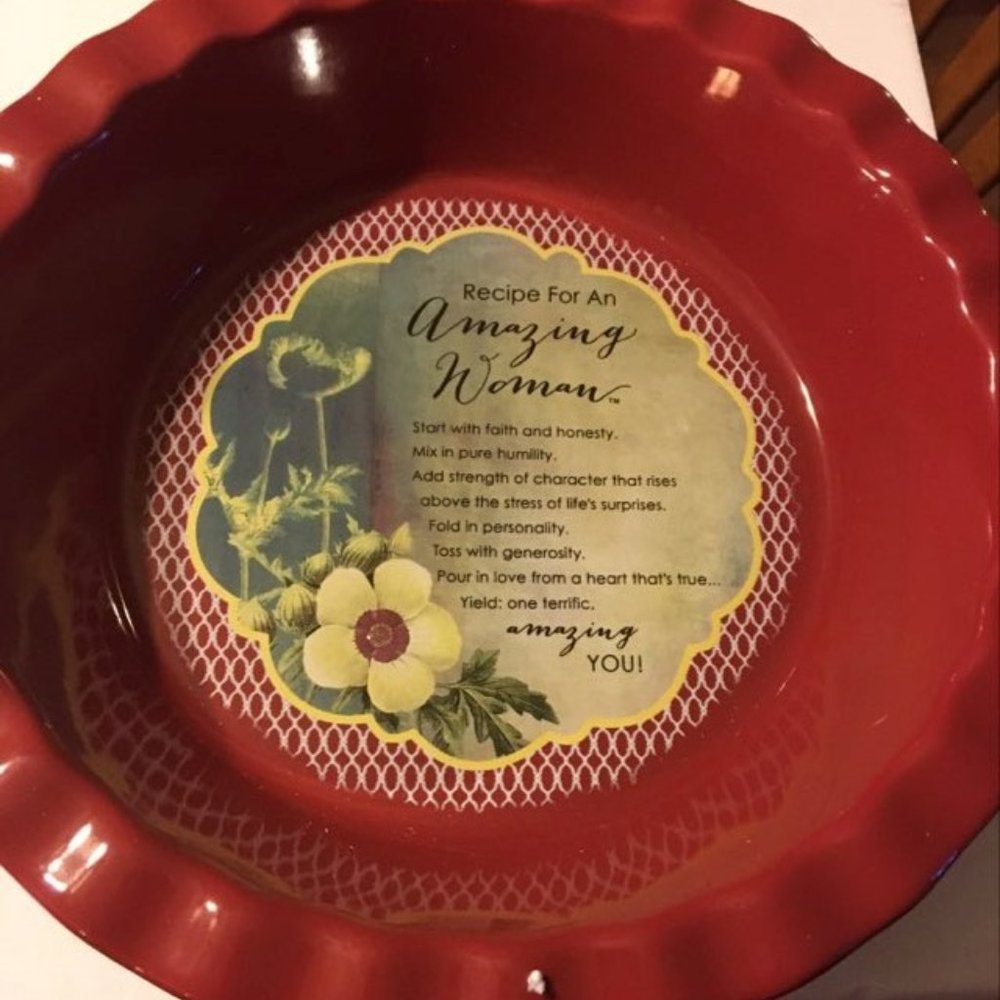 Abbey Press Recipe For An Amazing Woman Pie Plate